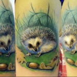 Фото вариант тату ежик 31.07.2019 №078 - tattoo hedgehog - tattoo-photo.ru