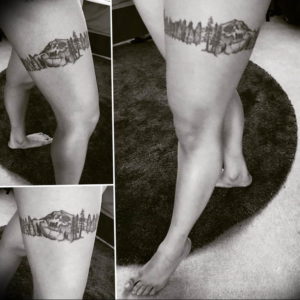 Фото горы по колено тату 23.07.2019 №001 - knee-high mountains tattoo - tattoo-photo.ru