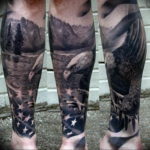 Фото горы по колено тату 23.07.2019 №002 - knee-high mountains tattoo - tattoo-photo.ru