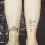Фото мини тату горы 23.07.2019 №005 - mini mountain tattoo - tattoo-photo.ru