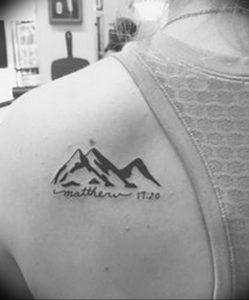 Фото мини тату горы 23.07.2019 №027 - mini mountain tattoo - tattoo-photo.ru