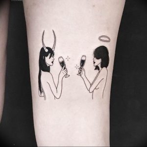 Фото созвездие близнецы тату 12.07.2019 №010 - constellation twins tattoo - tattoo-photo.ru