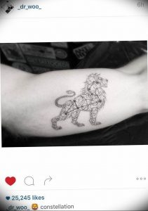 Фото созвездие льва тату 12.07.2019 №004 - constellation lion tattoo - tattoo-photo.ru