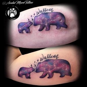 Фото созвездие медведицы тату 12.07.2019 №010 - constellation bears tatt - tattoo-photo.ru