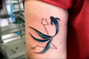 Фото созвездие рыбы тату 12.07.2019 №012 - constellation fish tattoo - tattoo-photo.ru