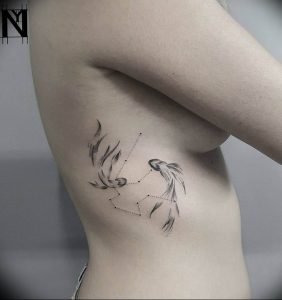 Фото созвездие рыбы тату 12.07.2019 №017 - constellation fish tattoo - tattoo-photo.ru