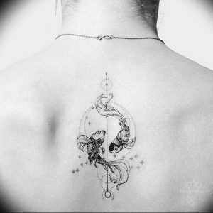 Фото созвездие рыбы тату 12.07.2019 №018 - constellation fish tattoo - tattoo-photo.ru
