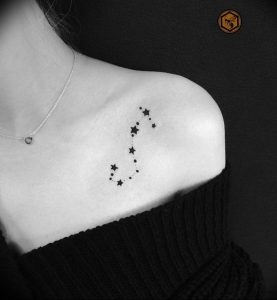 Фото созвездие скорпиона тату 12.07.2019 №001 - constellation scorpion ta - tattoo-photo.ru