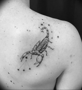 Фото созвездие скорпиона тату 12.07.2019 №009 - constellation scorpion ta - tattoo-photo.ru