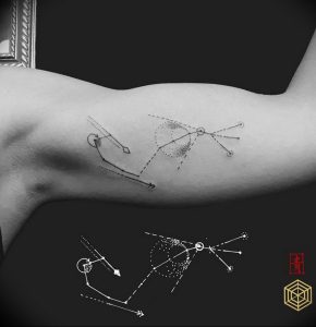 Фото созвездие скорпиона тату 12.07.2019 №035 - constellation scorpion ta - tattoo-photo.ru