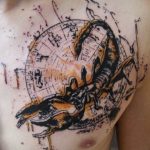 Фото созвездие скорпиона тату 12.07.2019 №043 - constellation scorpion ta - tattoo-photo.ru