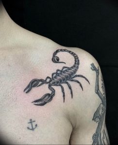 Фото созвездие скорпиона тату 12.07.2019 №059 - constellation scorpion ta - tattoo-photo.ru