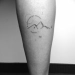 Фото тату горы в круге 23.07.2019 №033 - mountain tattoo in a circle - tattoo-photo.ru