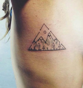 Фото тату горы в треугольнике 23.07.2019 №021 - mountain triangle tattoo - tattoo-photo.ru