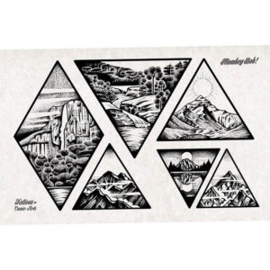 Фото тату горы в треугольнике 23.07.2019 №038 - mountain triangle tattoo - tattoo-photo.ru