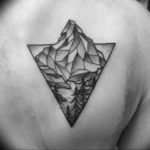 Фото тату горы геометрия 23.07.2019 №018 - mountain tattoo geometry - tattoo-photo.ru