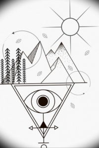 Фото тату горы геометрия 23.07.2019 №024 - mountain tattoo geometry - tattoo-photo.ru