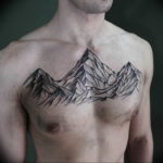 Фото тату горы мужские 23.07.2019 №003 - men's mountains tattoo - tattoo-photo.ru