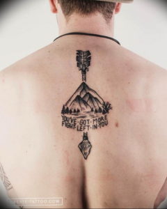 Фото тату горы мужские 23.07.2019 №004 - men's mountains tattoo - tattoo-photo.ru