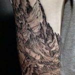 Фото тату горы мужские 23.07.2019 №009 - men's mountains tattoo - tattoo-photo.ru