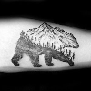 Фото тату горы мужские 23.07.2019 №018 - men's mountains tattoo - tattoo-photo.ru