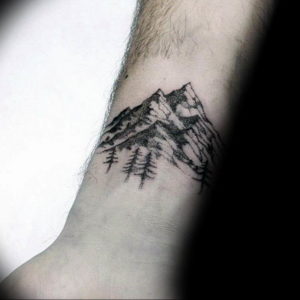 Фото тату горы мужские 23.07.2019 №028 - men's mountains tattoo - tattoo-photo.ru