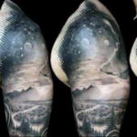 Фото тату горы мужские 23.07.2019 №029 - men's mountains tattoo - tattoo-photo.ru