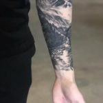 Фото тату горы на предплечье 23.07.2019 №013 - forearm mountain tattoo - tattoo-photo.ru