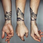 Фото тату горы на предплечье 23.07.2019 №063 - forearm mountain tattoo - tattoo-photo.ru