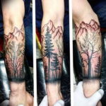 Фото тату горы на предплечье 23.07.2019 №069 - forearm mountain tattoo - tattoo-photo.ru