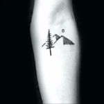 Фото тату горы на предплечье 23.07.2019 №071 - forearm mountain tattoo - tattoo-photo.ru