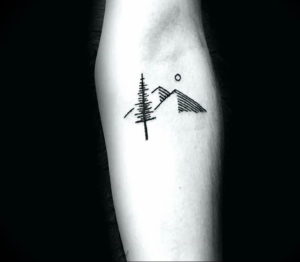 Фото тату горы на предплечье 23.07.2019 №071 - forearm mountain tattoo - tattoo-photo.ru