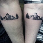 Фото тату горы на предплечье 23.07.2019 №085 - forearm mountain tattoo - tattoo-photo.ru
