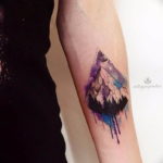 Фото тату горы на руке 23.07.2019 №017 - mountain tattoo on hand - tattoo-photo.ru