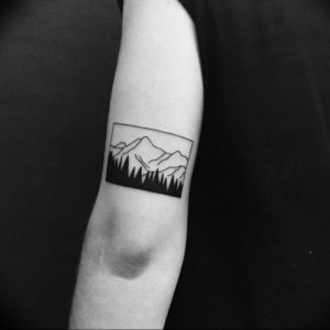 Фото тату горы на руке 23.07.2019 №018 - mountain tattoo on hand - tattoo-photo.ru