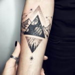 Фото тату горы на руке 23.07.2019 №031 - mountain tattoo on hand - tattoo-photo.ru