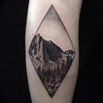 Фото тату горы на руке 23.07.2019 №033 - mountain tattoo on hand - tattoo-photo.ru