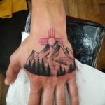Фото тату горы на руке 23.07.2019 №034 - mountain tattoo on hand - tattoo-photo.ru