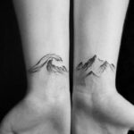 Фото тату горы на руке 23.07.2019 №035 - mountain tattoo on hand - tattoo-photo.ru