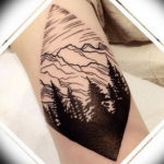 Фото тату горы на руке 23.07.2019 №037 - mountain tattoo on hand - tattoo-photo.ru