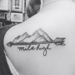 Фото тату горы на спине 23.07.2019 №037 - mountain tattoo on the back - tattoo-photo.ru