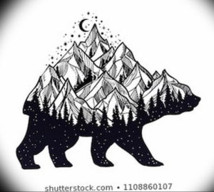 Фото тату лес и горы 23.07.2019 №034 - mountain forest tattoo - tattoo-photo.ru