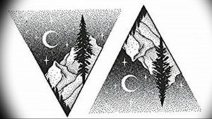 Фото тату лес и горы 23.07.2019 №037 - mountain forest tattoo - tattoo-photo.ru