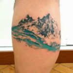 Фото тату море и горы 23.07.2019 №011 - mountain sea tattoo - tattoo-photo.ru