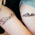Фото тату море и горы 23.07.2019 №018 - mountain sea tattoo - tattoo-photo.ru