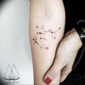 Фото тату созвездие на руке 12.07.2019 №014 - tattoo constellation on arm - tattoo-photo.ru
