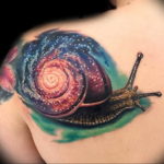 Фото тату улитка 28.07.2019 №009 - snail tattoo - tattoo-photo.ru