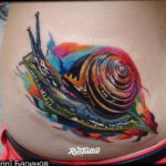Фото тату улитка 28.07.2019 №021 - snail tattoo - tattoo-photo.ru