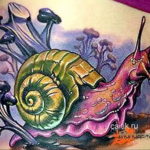 Фото тату улитка 28.07.2019 №034 - snail tattoo - tattoo-photo.ru