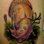 Фото тату улитка 28.07.2019 №039 - snail tattoo - tattoo-photo.ru